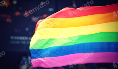 Preview: A rainbow flag at the pride parade