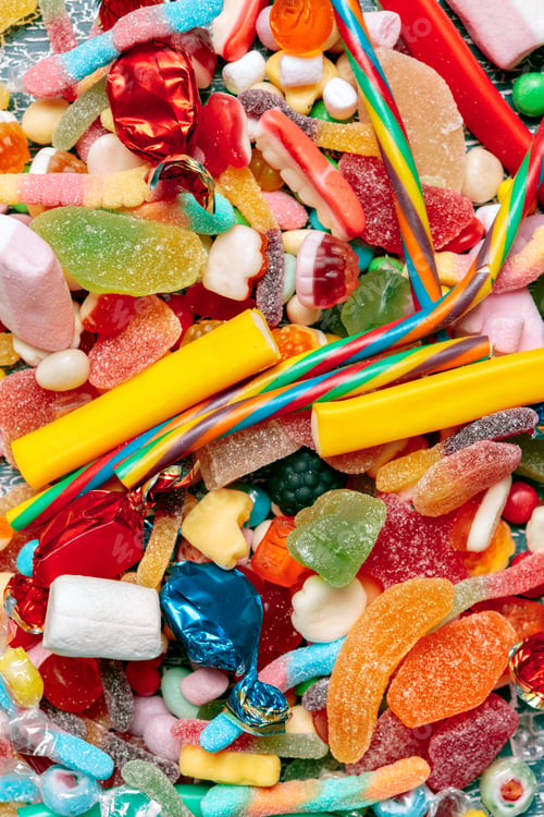 Preview: Different colorful fruit candy