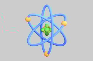 Aperçu: Modèle atomique aux couleurs vives