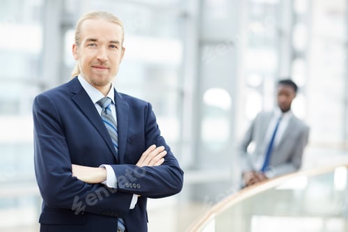 Preview: Confident trader in office