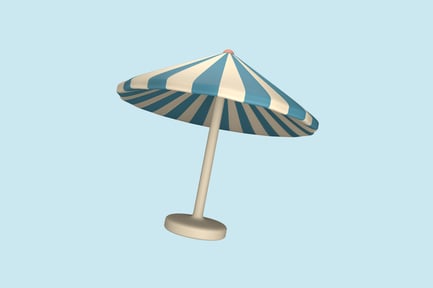 Preview: Beach Umbrella Clean 3D Illustration