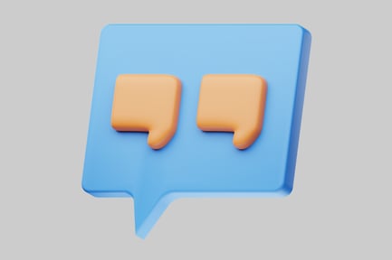 Preview: Speech bubble with quotation marks