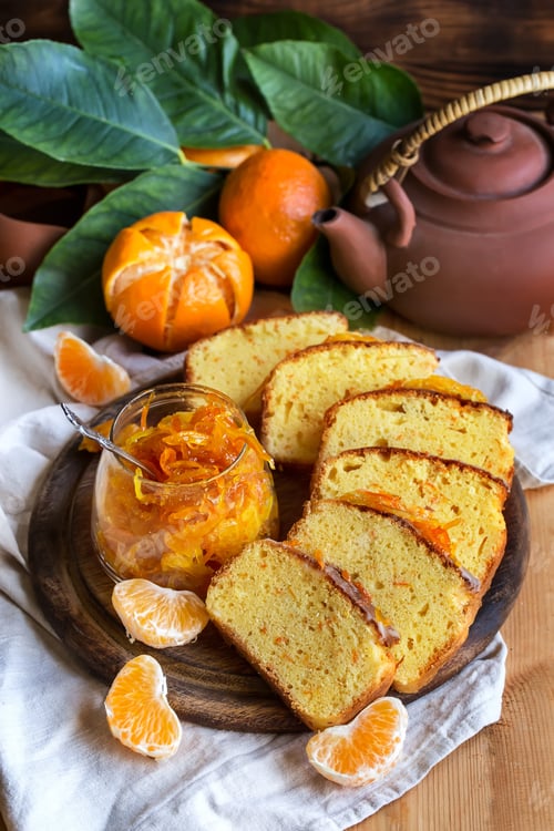 Preview: Tangerine cake with tea