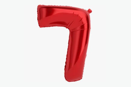 Preview: Red Foil Number Seven Balloon