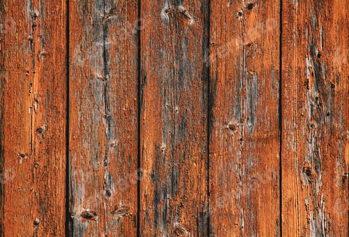 Preview: Wooden background boards. Old wooden fence painted in orange background. Background texture concept