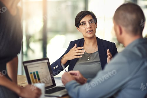 Preview: Shot of colleagues having a discussion in a boardroom