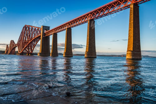 Preview: Steel Bridge in Scotland and sunset
