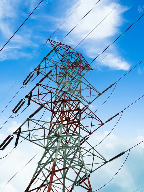 Preview: High voltage electric pole power line electric