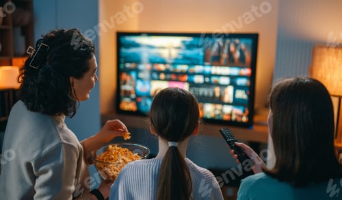 Preview: Family Enjoys Cozy Movie Night at Home Streaming Films Together