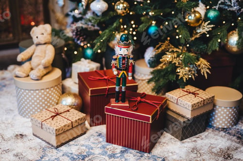 Preview: Home interior and festive atmosphere. Winter holidays concept