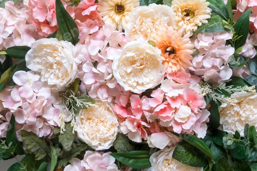 Preview: Artificial flowers background