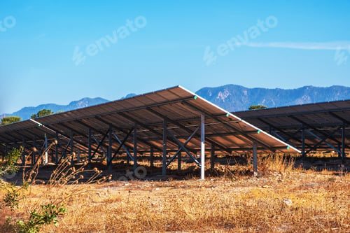 Preview: A complex of solar panels for generating electricity.