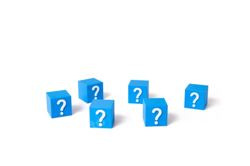 Preview: Blocks with question marks are scattered on a white background. Riddles