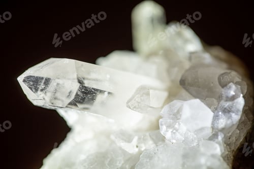 Preview: Closeup of clear and transparent crystals background, perfect for wallpapers