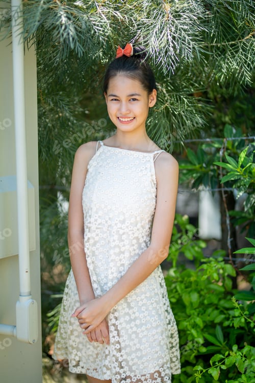 Preview: Portrait of cute teen girl