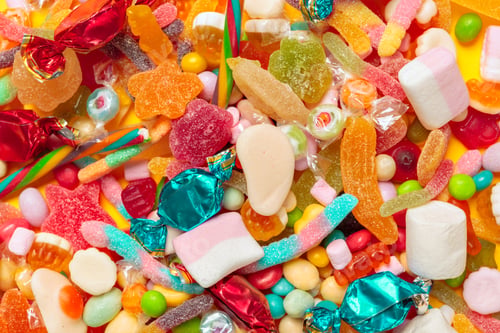 Preview: Different colorful fruit candy