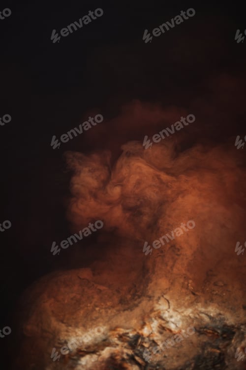 Preview: Abstract orange colored clouds in water