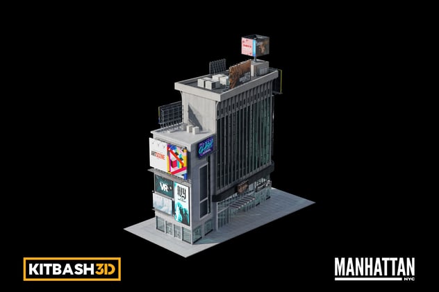 Kitbash: Manhattan - Multimedia Building 3D, Incl. theatre & city - Envato