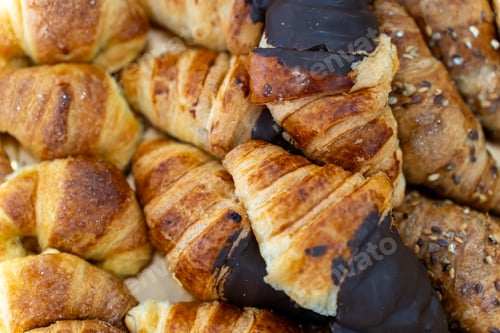 Preview: Assortment of fresh baked croissants and pastries
