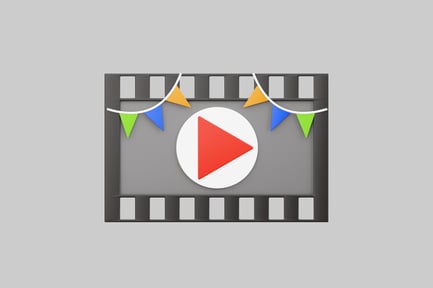 Vista previa: Icono de reproducción de tiras de vídeo educativo