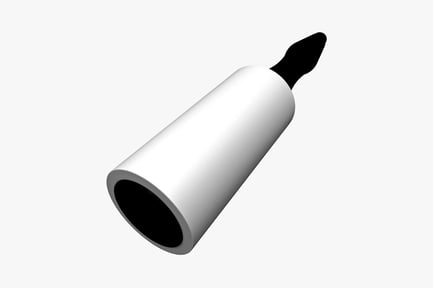 Preview: Cylindrical rolling pin with tapered handle