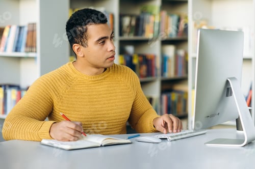 Preview: man business work studying student online