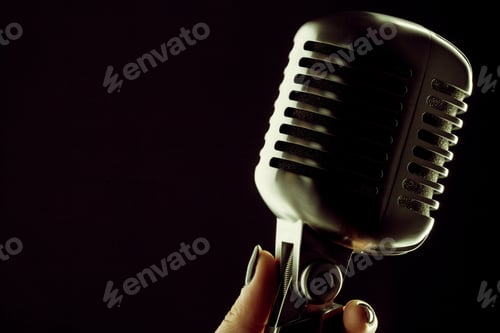 Preview: audio microphone retro style