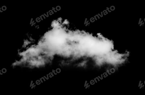 Preview: Clouds on black background