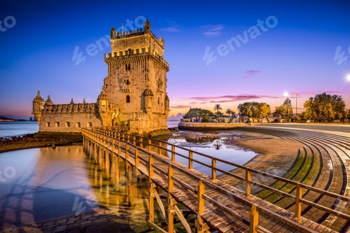 Preview: Lisbon, Portugal At Belem Tower On The Tagus River.