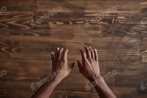 Preview: Male Hands Typing On Invisible Keyboard