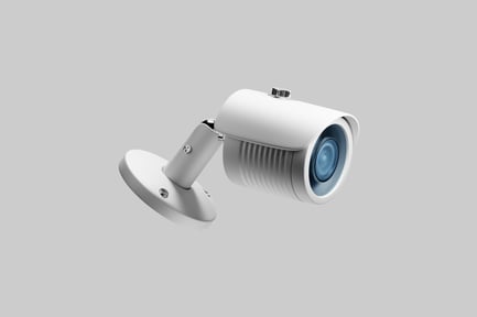 Preview: White cylindrical surveillance camera system