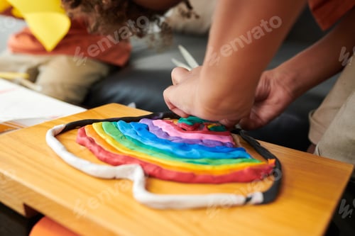 Preview: Kid Making Rainbow Heart