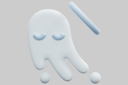 Preview: White Figure with Blue Details and Expressive Eyes