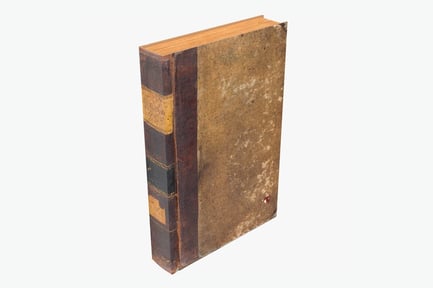 Preview: Aged Leather Book with Gold Gilding