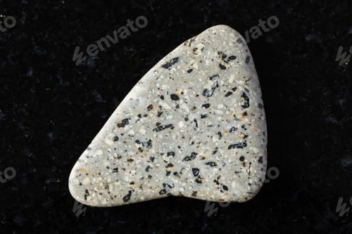 Preview: sample of polished andesite mineral on black