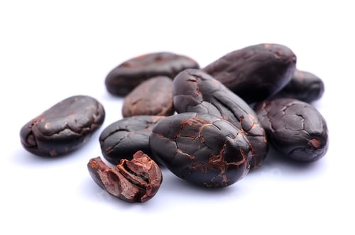 Preview: Cocoa Beans Pile Isolated on White Background