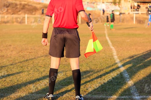 Preview: Football assistant referee in action