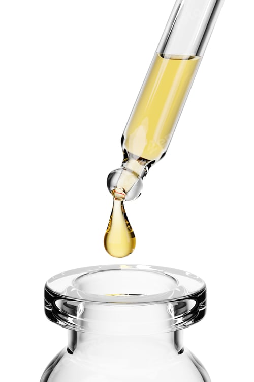 Preview: Clear Oil Drop Falling into Bottle