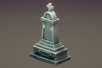 Preview: Grave Stone Large - Hand Painted Series