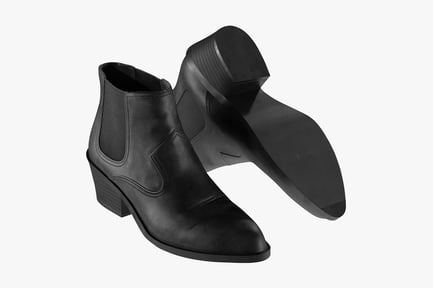 Preview: Classic Leather Heeled Booties