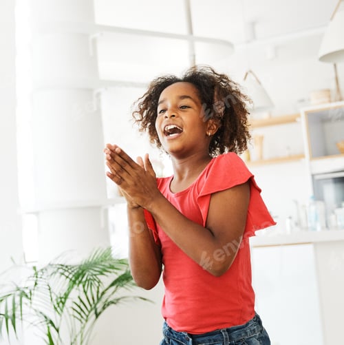 Preview: child daughter little family happy playing kid childhood dancing home woman girl fun cheerful