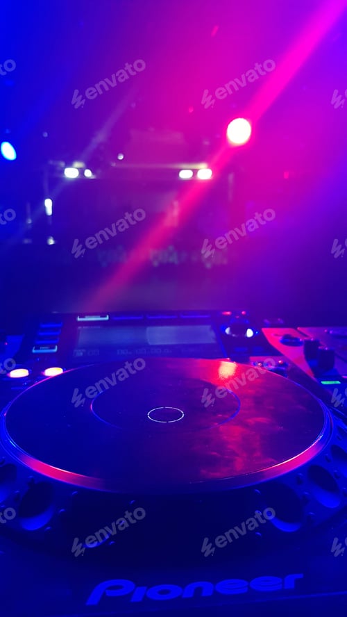 Preview: DJ booth, spinning disks at the night club