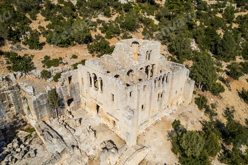 Preview: A view from the Ancient Alahan Monastery in Mut, Mersin, Turkey