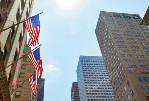 Preview: American flags in New York City