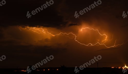 Preview: Dramatic Night Sky with Lightning