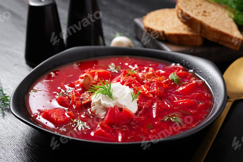 Preview: Traditional Ukrainian borscht.