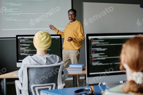 Preview: Biracial Man Teaching Computer Science