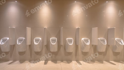 Preview: Row of modern Urinals