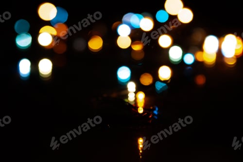 Preview: colored blurred bokeh christmas garlands
