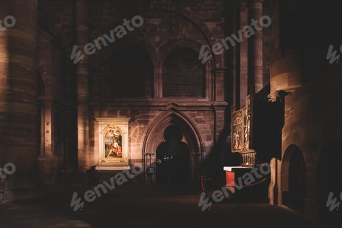 Preview: Interior of Notre Damn Church in Strasbourg, France